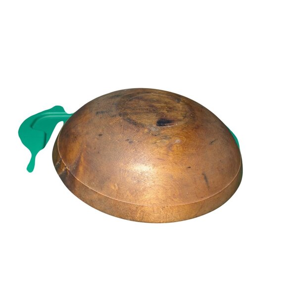 Large Vintage Wooden Salad Bowl patina rustic popcorn salad - Picture 16 of 16